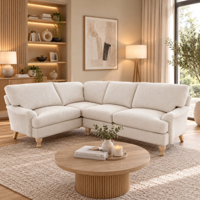 Chenille Timeless Chaise Sofa