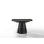 Ensemble de table basse, de bout et de console Jacopo ébène noir avec base à piédestal 3 pièces