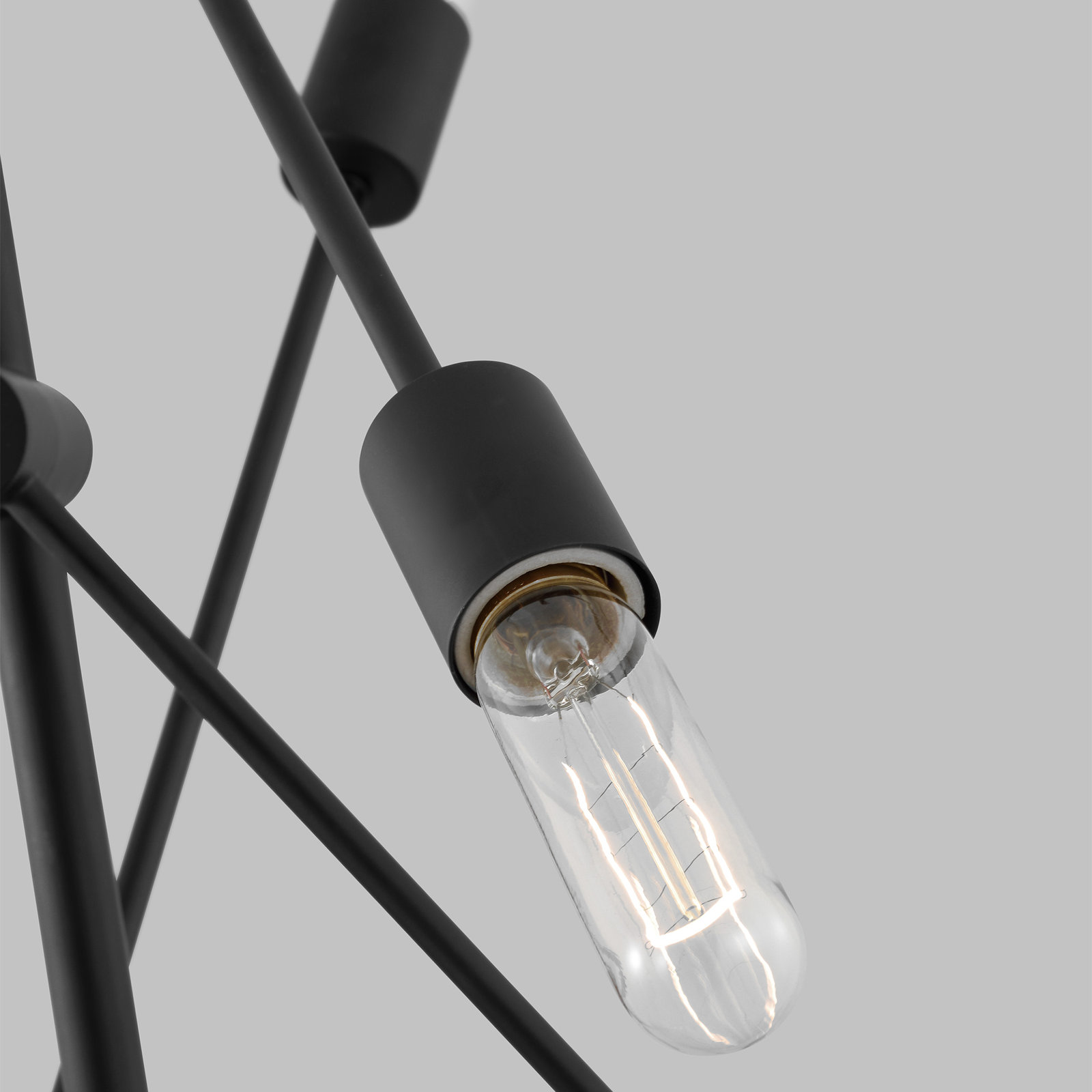 Leto 6-Light Chandelier, Midnight Black, 46" H x 40" W x 40" D