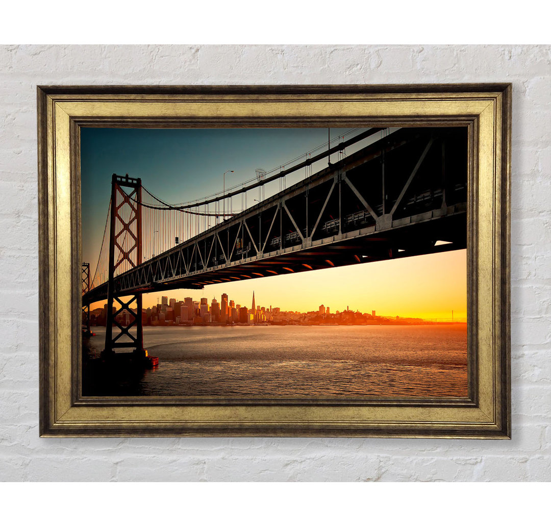 Oakland Bay Bridge San Francisco - Einzelner Bilderrahmen Kunstdrucke