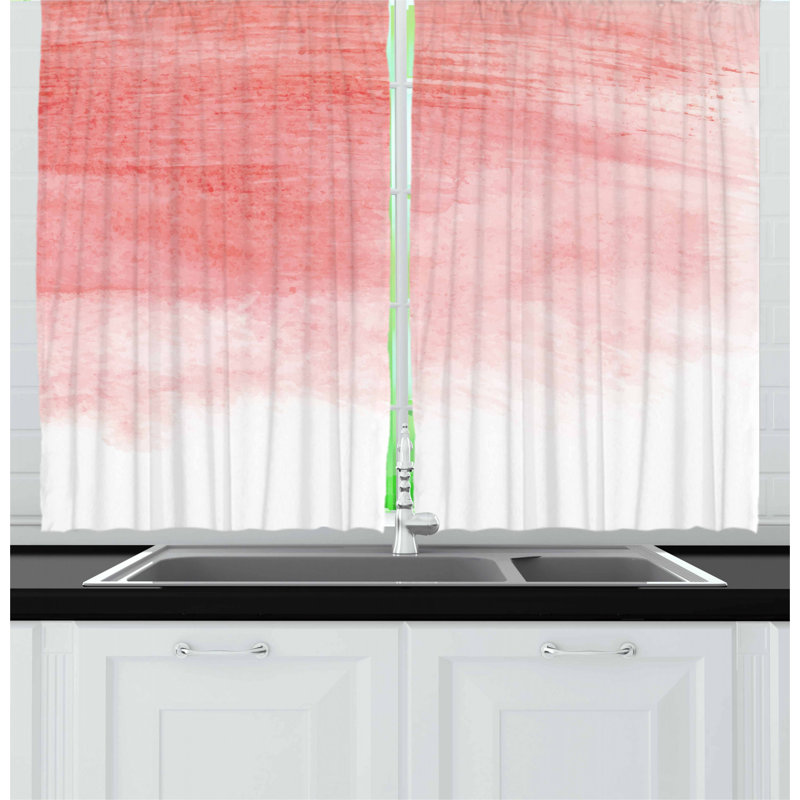 Ombre Pointed Kitchen Curtain