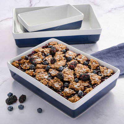 Martha Stewart 3 Piece Stoneware Bakeware Set