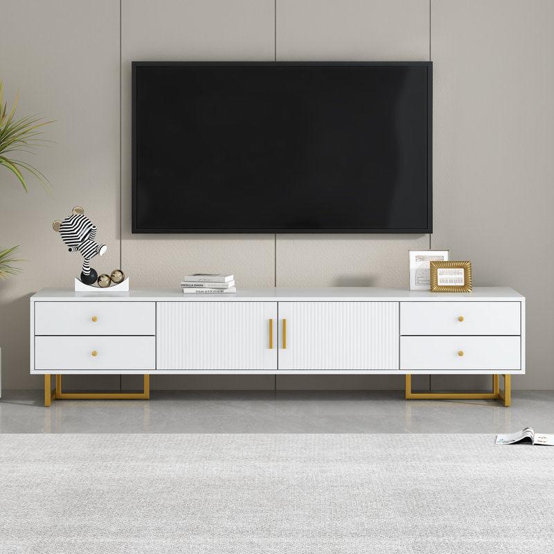 Meuble télé pour téléviseur de 65 pouces et plus, meuble télé avec meuble télé, meuble télé moderne avec rangement, meuble télé pour le salon