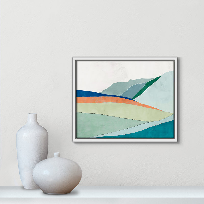 Camuto Hills Beneath R mobile Sun - reproduction d'art, Toile avec cadre blanc, H 12,5 po x l 15,5 po x P 2 po