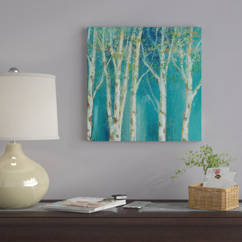 " Birch II " by Nan, 18" H x 18" W x 1" D, Wrapped Canvas