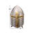 Silver Metal Medieval Knight Crusader Helmet