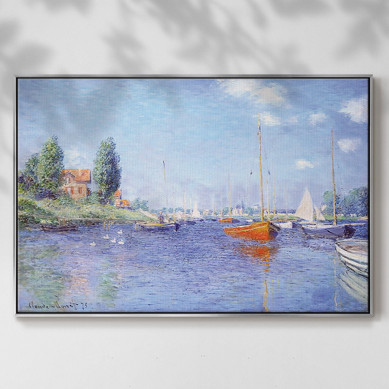 Argenteuil. Yacht, 1875 03, H 27 po x l 41 po x P 2 po, Argent