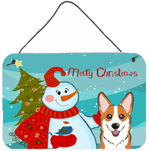 Impression sur plaque bonhomme de neige, Corgi 1