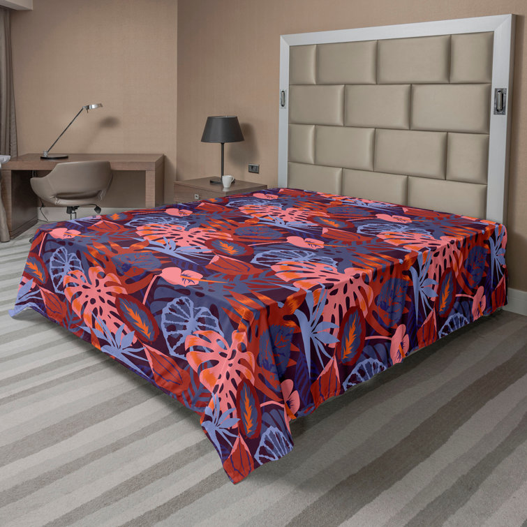 Ambesonne, drap plat floral pivoines, art botanique printanier
