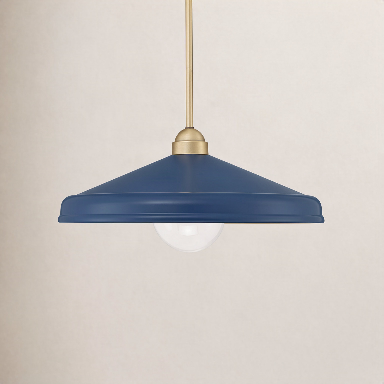 Delilah Dimmable Single Light Pendant, Navy