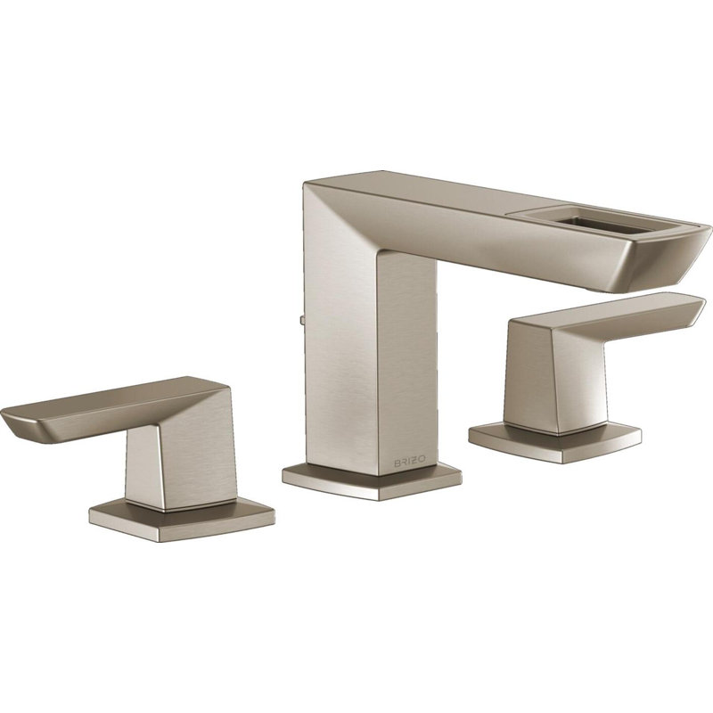 Vettis Widespread Lavatory Faucet With Open-Flow Spout, Luxe Nickel