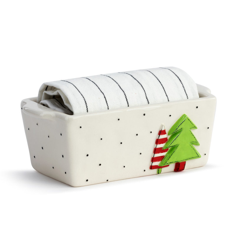 DEMDACO 7 in. x 2.5 in. Non-Stick Stoneware Mini Loaf Pan
