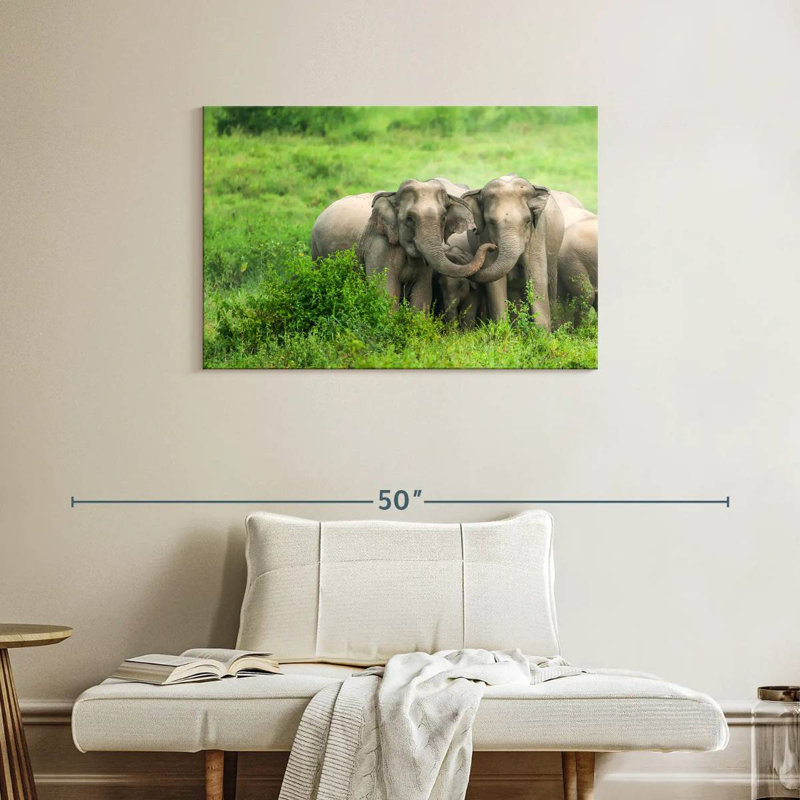 Brampt Asian Elephant Huddle, 24" H x 36" W