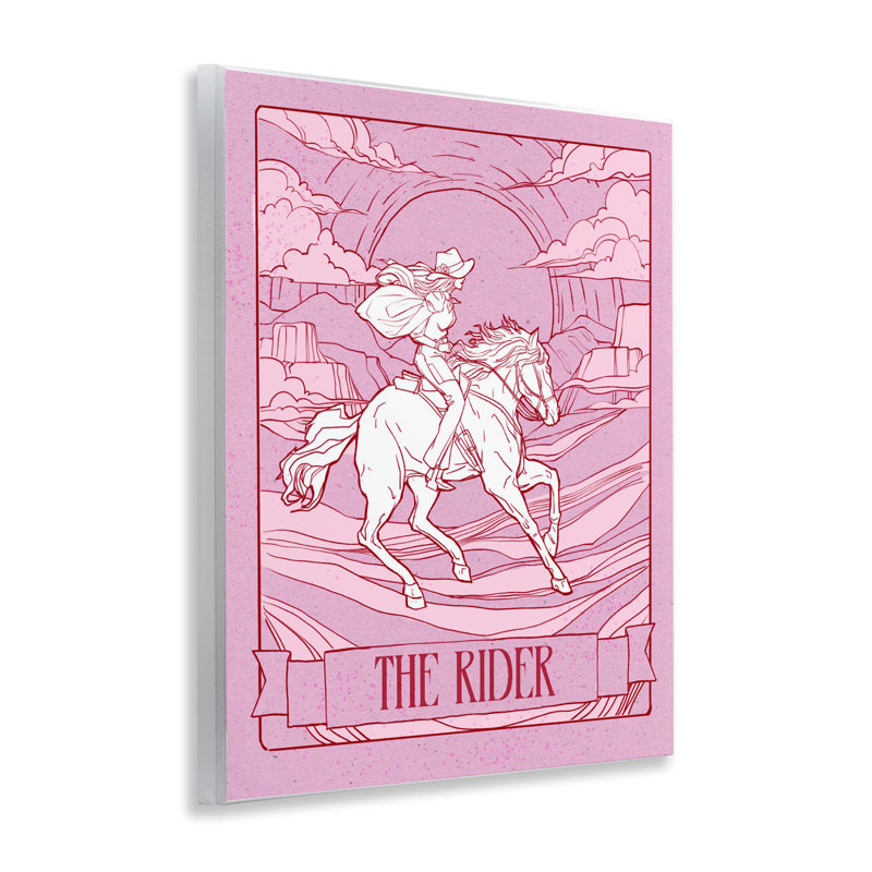 Plaque murale de carte de tarot Cowgirl Rider, design par Ziwei Li