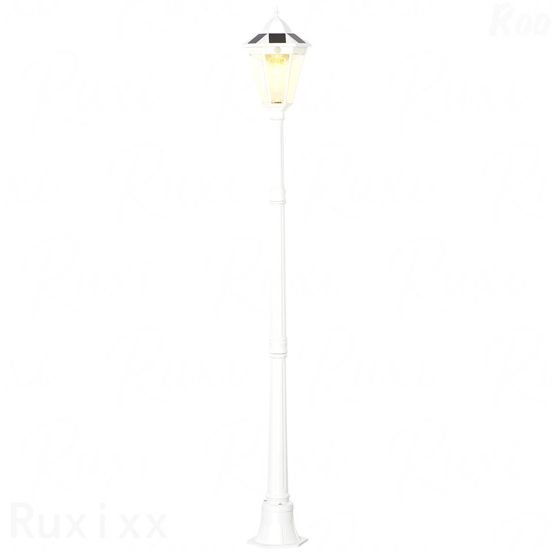 77" Solar Lamp Post Light, Waterproof Aluminum, Outdoor Vintage Street Lamp, Motion Activated PIR Sensor, Adjustable Brightness