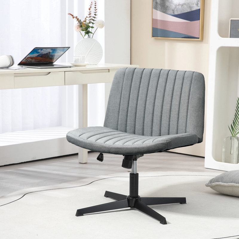 Chaise de bureau avec revêtement en polyester, pivotant, hauteur réglable, Gris