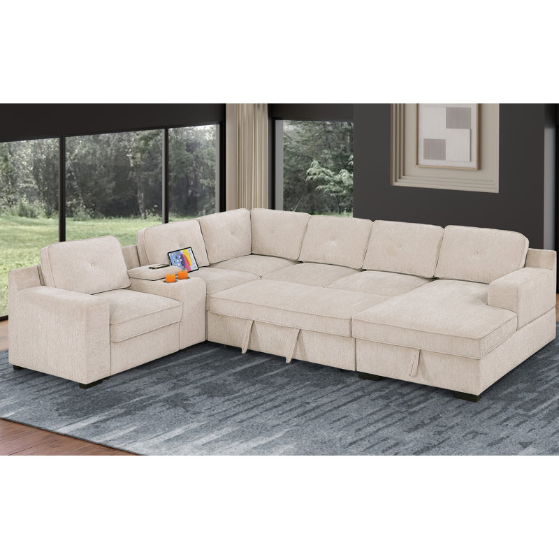 Canapé-lit modulaire Sleeper, Chenile beige