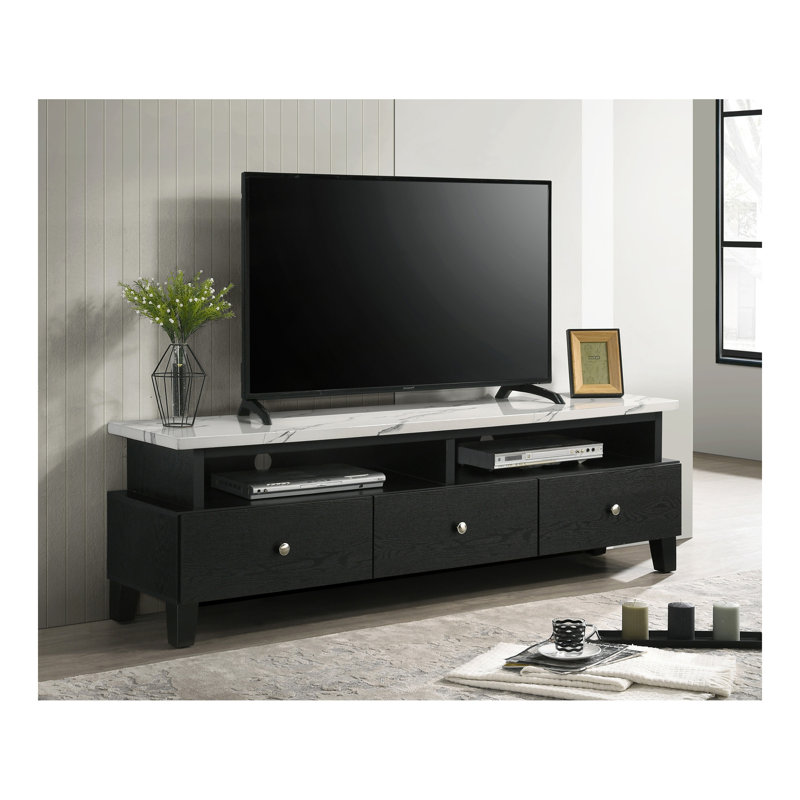 Meuble télé 1pc, Noir / blanc