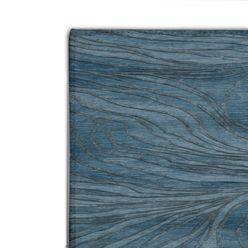 Tapis turc intérieur et extérieur bleu, Rectangle 4pi x 6 pi