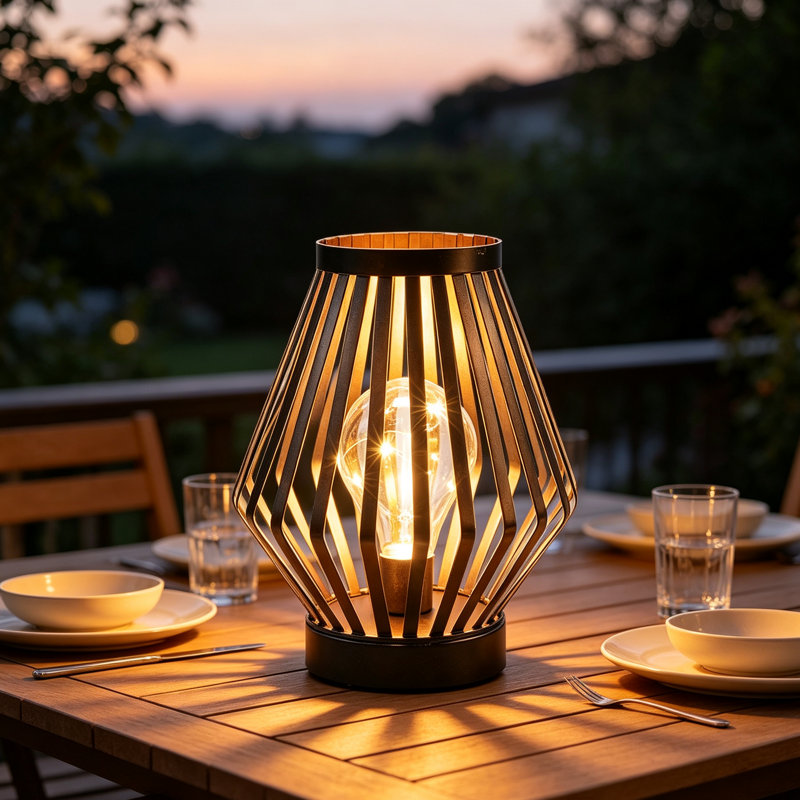 Banner 22Cm Metal Dimond Shape Cordless Table Lamp