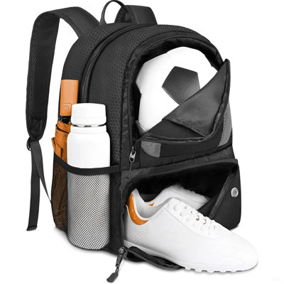 Sports Equipment Backpack - Large Capacity Bag With Independent Ball Rack & Shoe Compartment