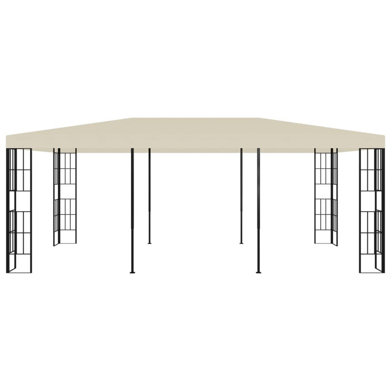 Hagia 3m x 6m Steel Patio Gazebo, Cream