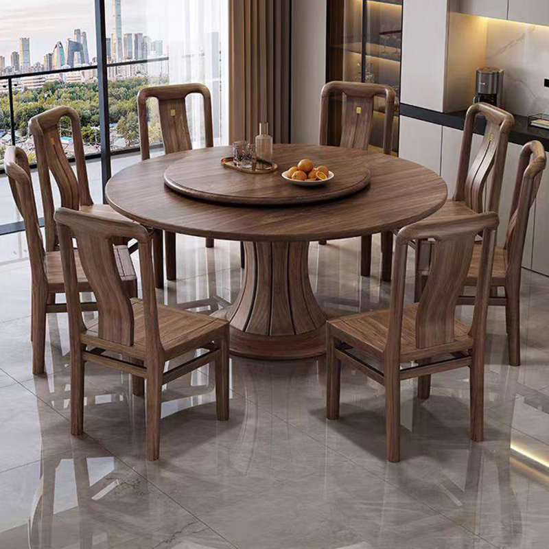 Ensemble de table de salle à manger en bois massif de style américain, H 29,9 po x L 62,9 po x l 62,9 po