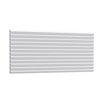 Moulure de panneau en polyuréthane moderne blanc uni zigzag P 3/4 po x l 9-7 / 8 po x L 78-3 / 4 po