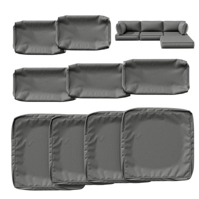 9 Pcs Outdoor Cushion Slipcovers All-Weather Patio Cushion Covers For Outdoor Furniture, Covers Only