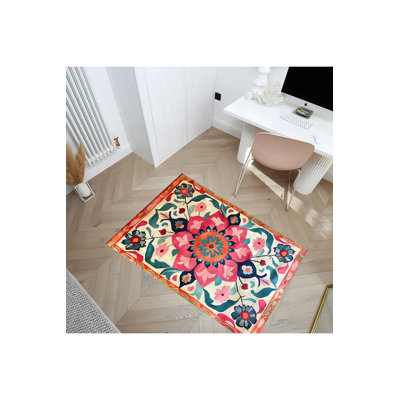 Tapis décoratif lavable à la machine multicolore Paris Collection Paris