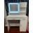 Vanity Desk With Mirror And Led Light Strip; Dressing Table With Large Drawer-1232016701