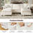 108'' Comfy  U Shaped Sectional Modular 5-Piece Cloud Sofa with Ottomans  Tool-free Easy Assembly Corduroy Fabric-1856730996