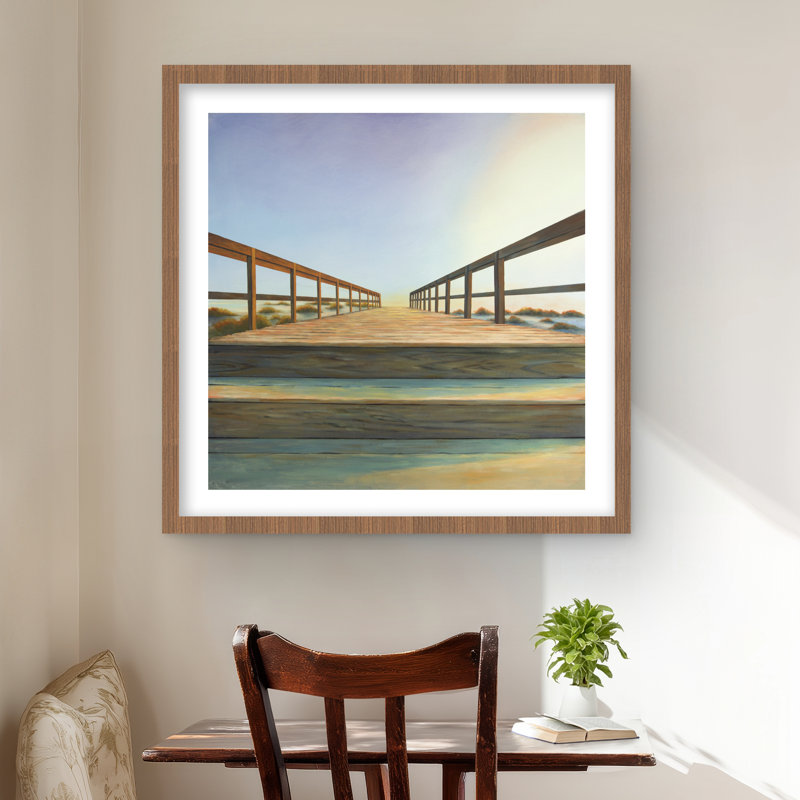 Passerelle - Hygge Beach, reproduction encadrée mat pour décoration intérieure