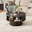 Table basse ronde 31,5 "avec rangement nervuré-129765868
