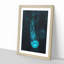 Neon Blue Jellyfish Abstract - Picture Frame Graphic Art Print-56925412-56925414