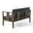 Junco Solid Wood Teak Outdoor Loveseat With Cushion And Arms-8681603-8681612