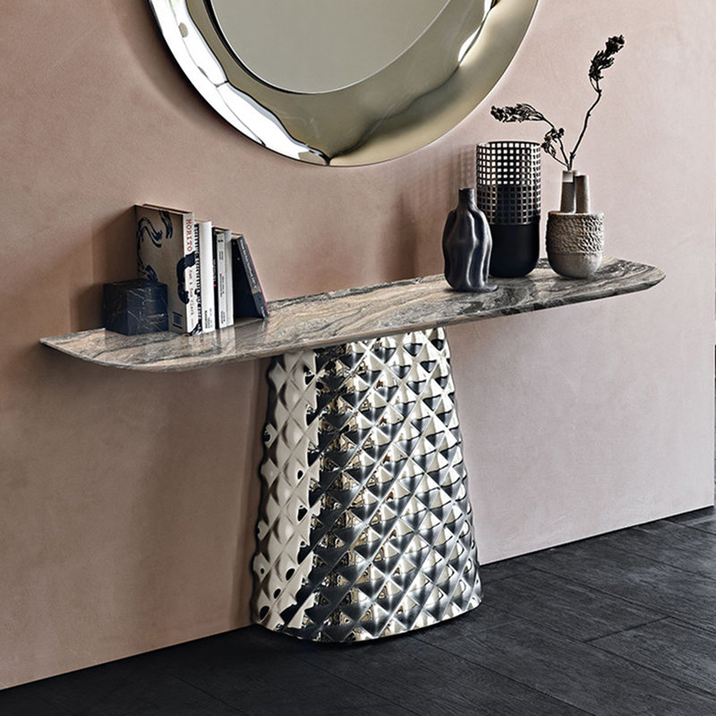 Console Italian Light Luxury, H 33,5 po x l 39,4 po x P 15 po