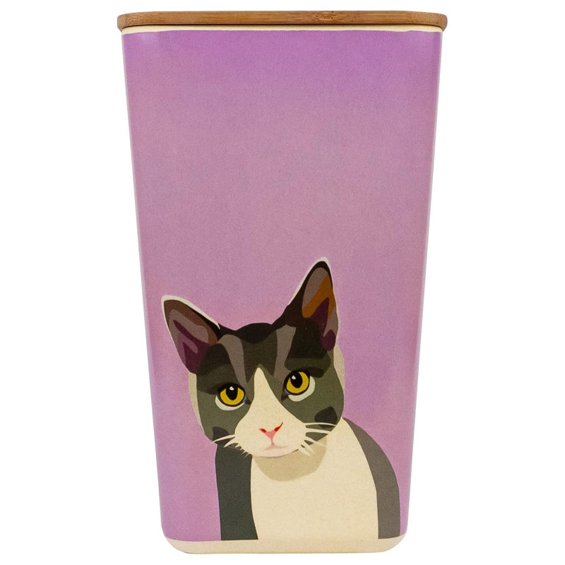 Pink Bamboo Treat Jar