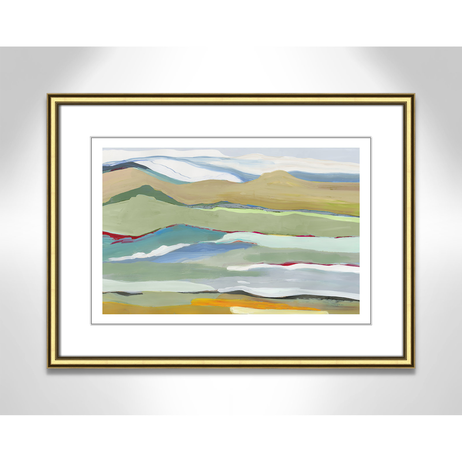 Goodbye Summer on the Hills - Picture Frame Painting, 18.25" H x 24.25" W x 0.88" D, Gold Framed