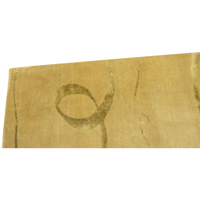 Hand Knotted Area Rug in Gold