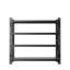 Unité de rangement robuste à 4 tablettes en métal d'une capacité de 4 000 lb pour une capacité de H 63 po x l 67 po x P 23,7 po - noir