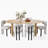 Collado 6 - Person Soild Wood Double Pedestal Dining Sets-238426986-238466309
