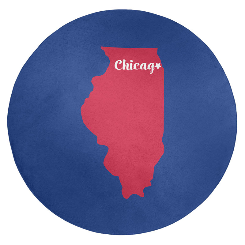 Tapis de chicago sports couleurs en poly-chenille