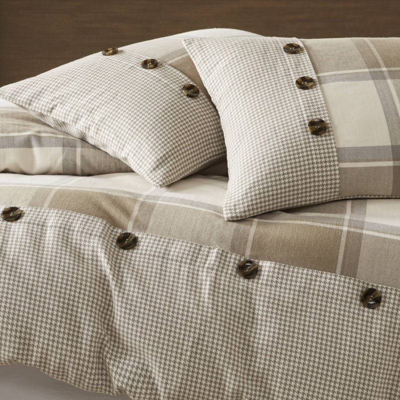Urban Cabin Luxe Cotton Jacquard Queen Comforter Set in Brown