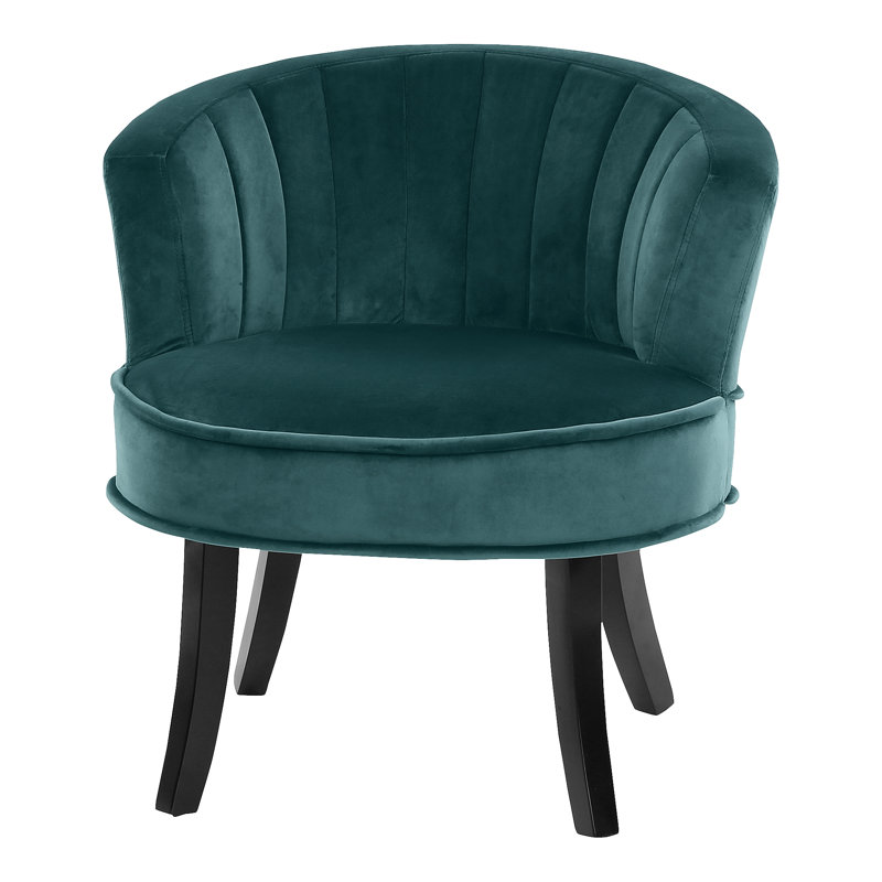 Crespin Upholstered Slipper Chair, Blue-green