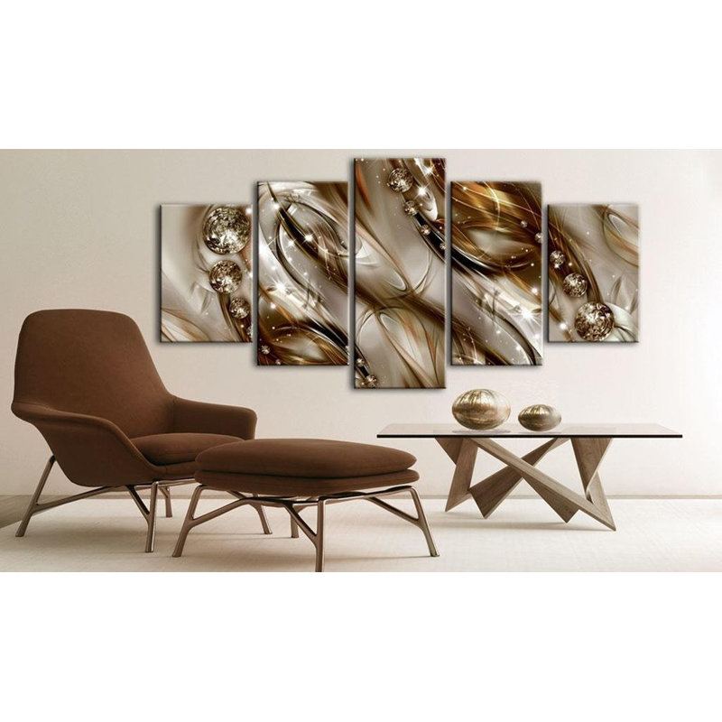" Brown Tide " 5 - Pieces, 20" H x 40" W x 0.7" D