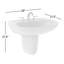 Prominence® Vitreous China Oval Wall Mount Bathroom Sink with Overflow-4613404-4613410