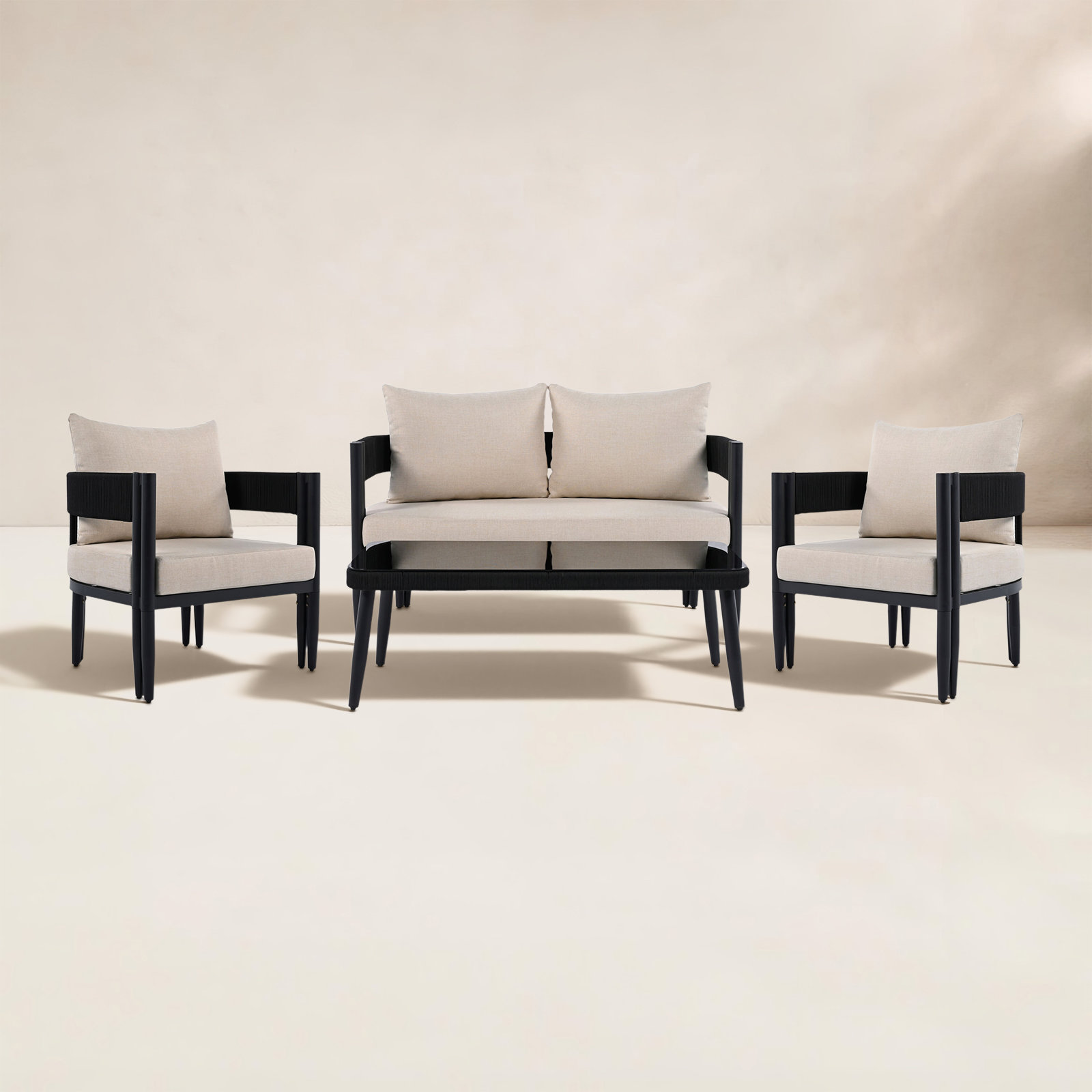Viola 4-Person Patio Seating Group, Taupe
