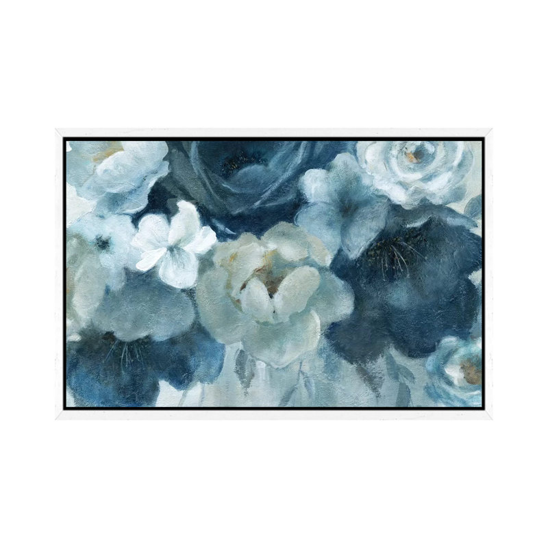 Blue On Blue by Carol Robinson - Painting on Canvas, White Framed, 101.6 cm H x 66.04 cm W