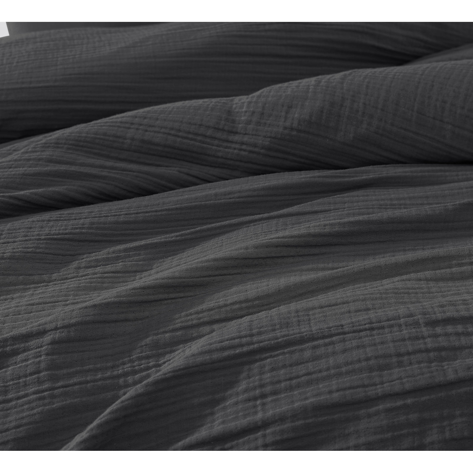Syracuse Cotton Comforter Set, Queen Comforter + 2 Standard Shams, Black